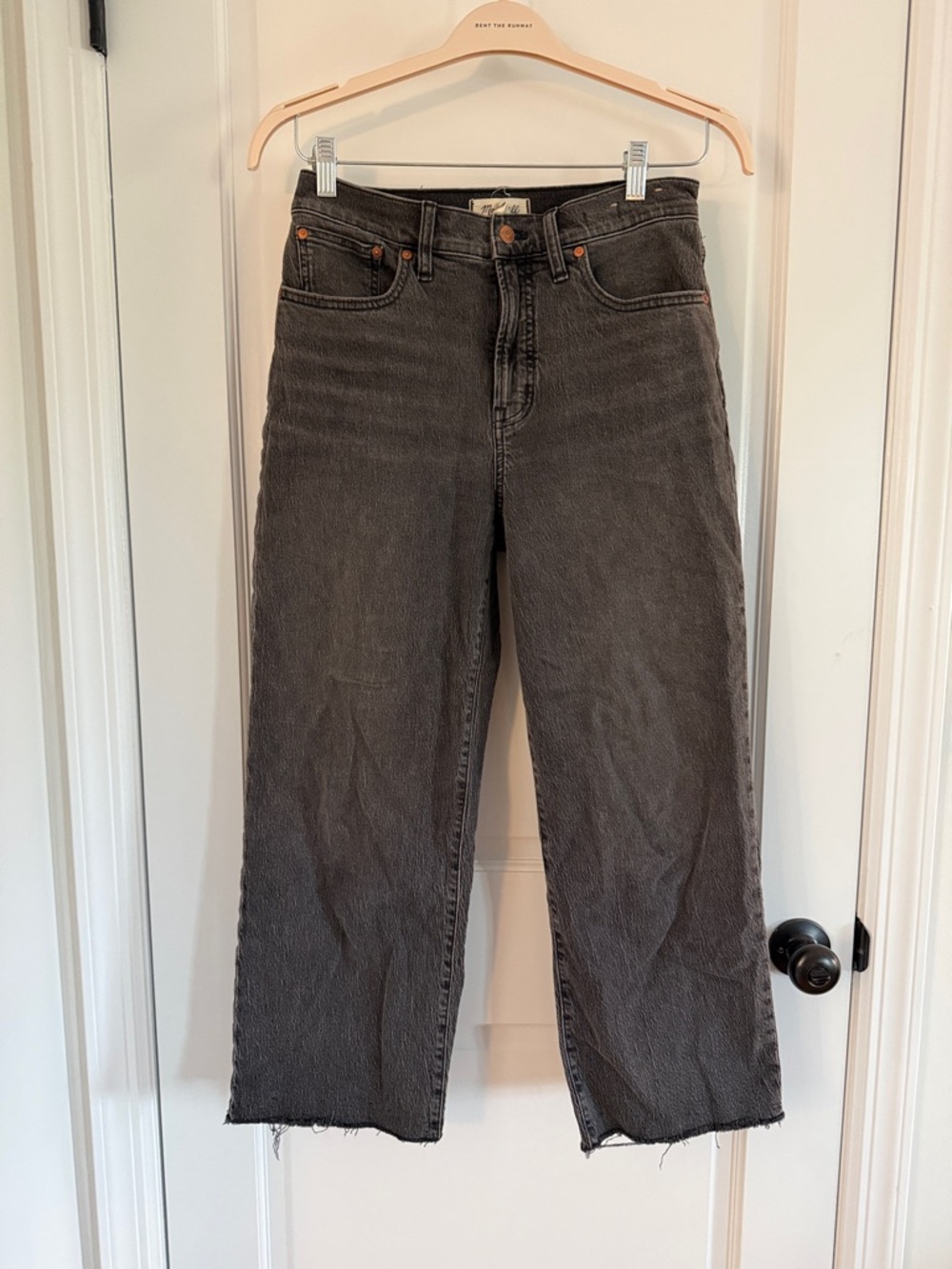 Madewell Perfect Vintage Wide-Leg Crop Black Denim